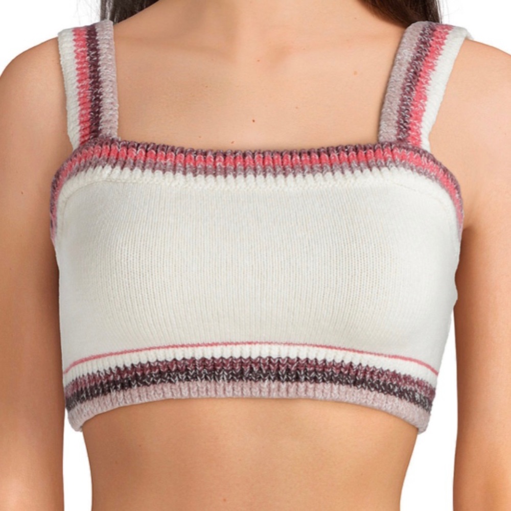 Free People Ivory In The Sun Crop Camisole Size L